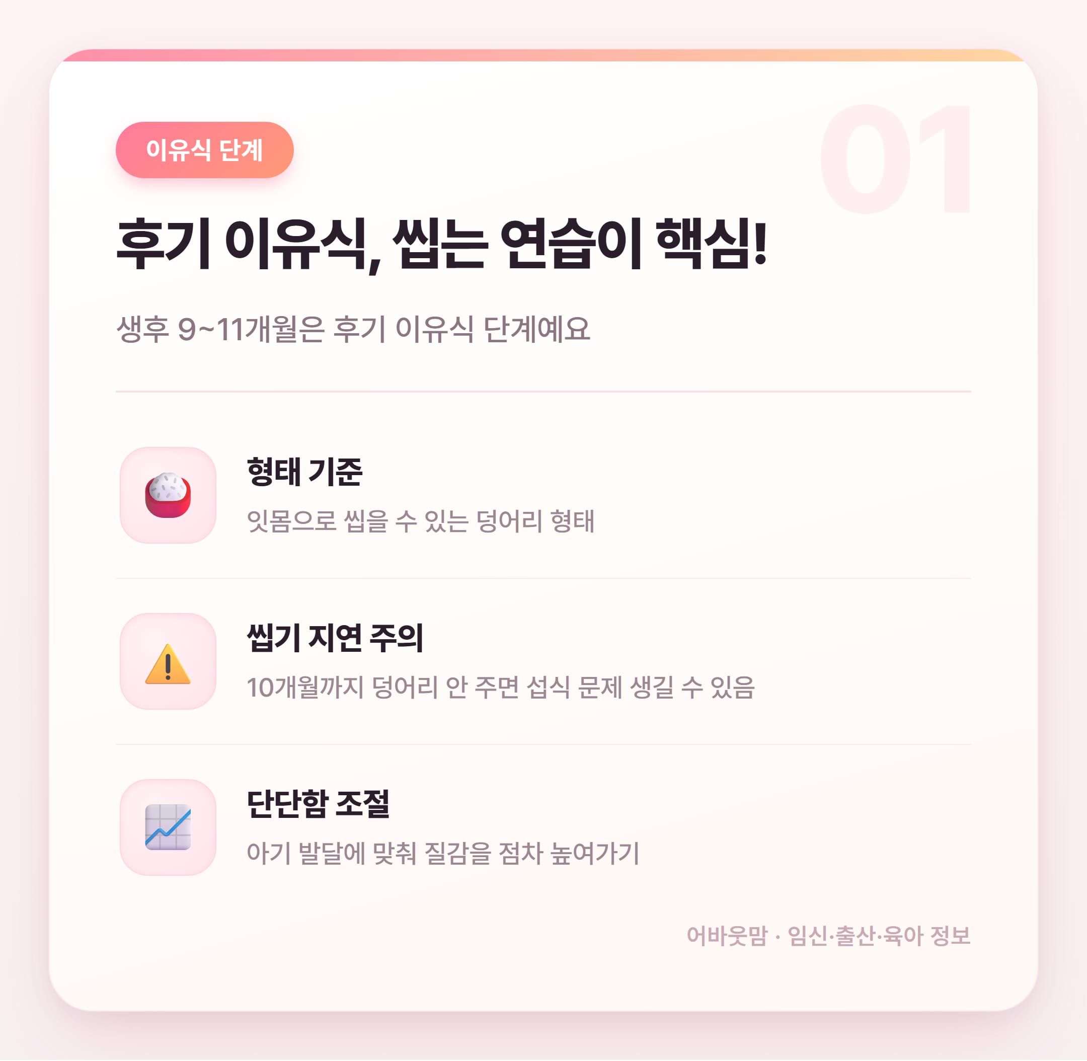 10개월 유아식 식단 총정리 2026 설명 카드