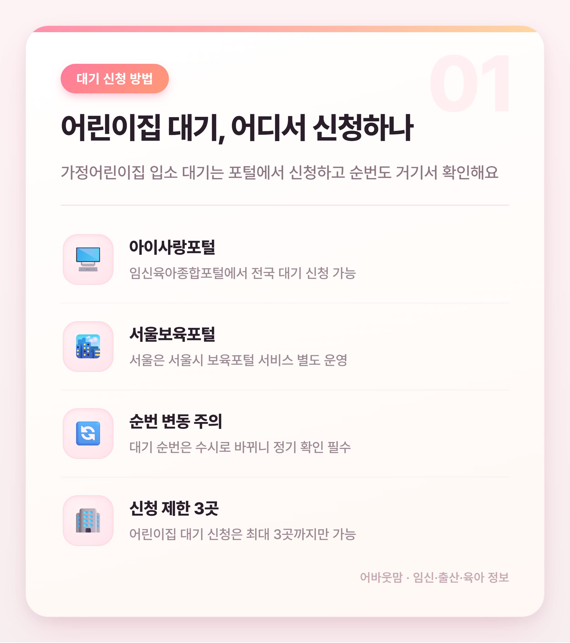 가정어린이집 대기 2026년 달라진 것 총정리 설명 카드
