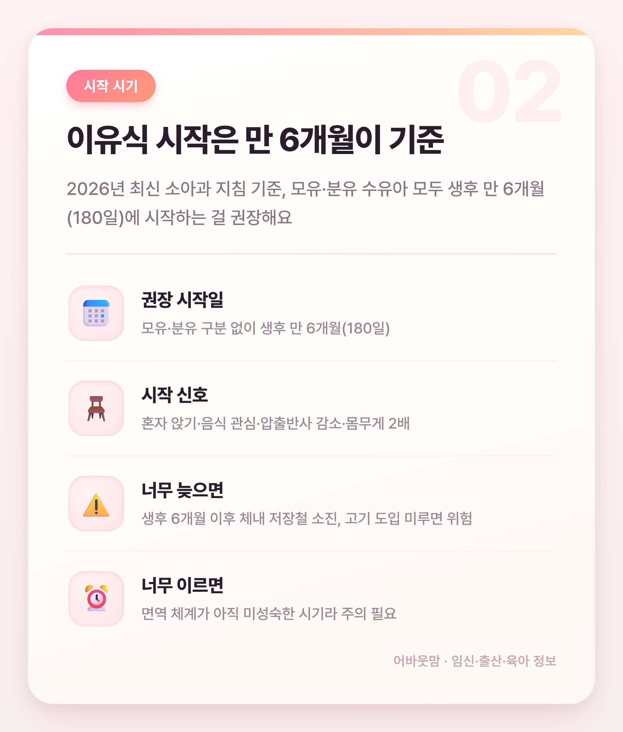 이유식 브랜드 순위 2026 실전 정리 설명 카드