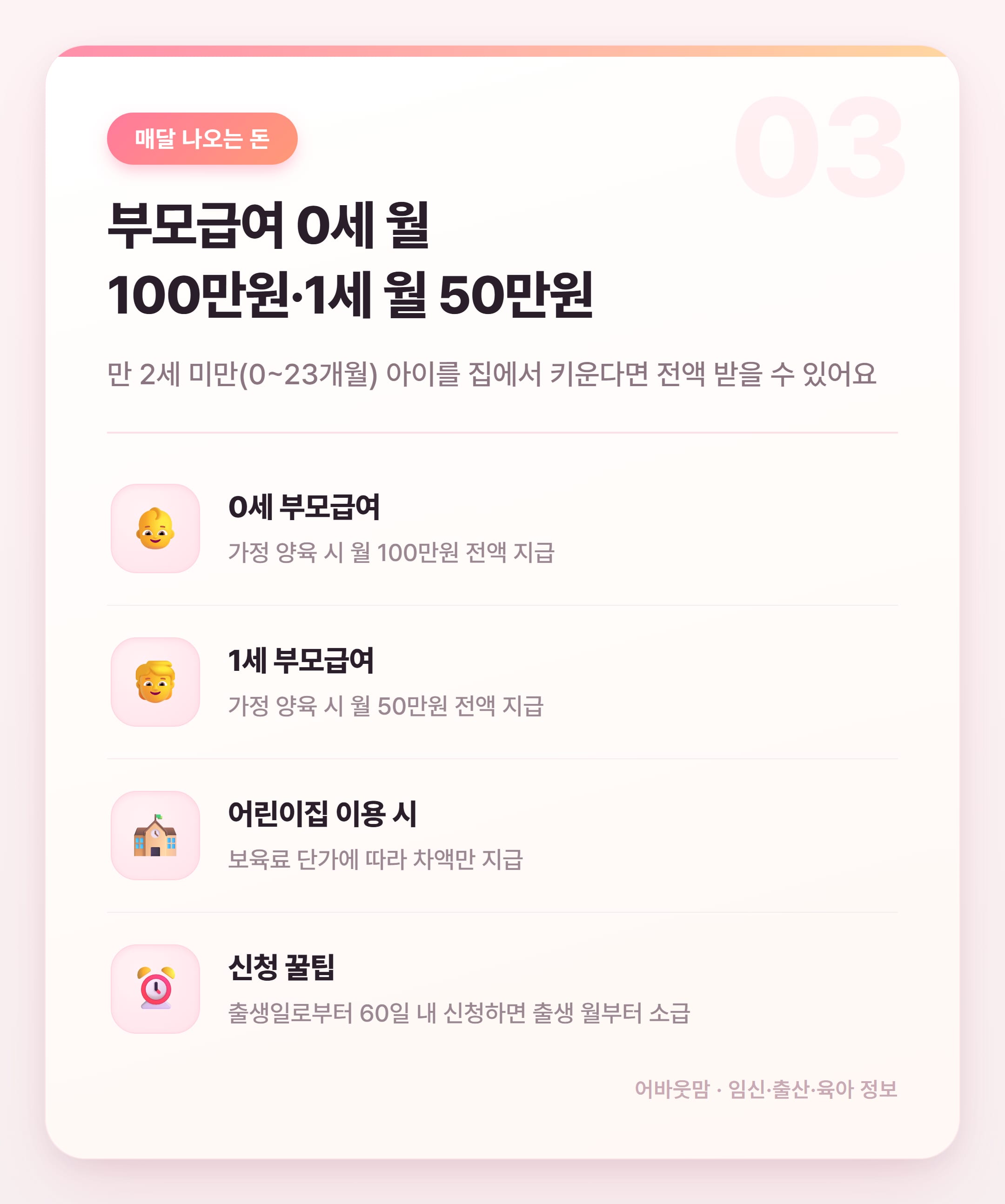 산후조리원 지원금 폐지, 2026년 육아혜택 총정리 설명 카드