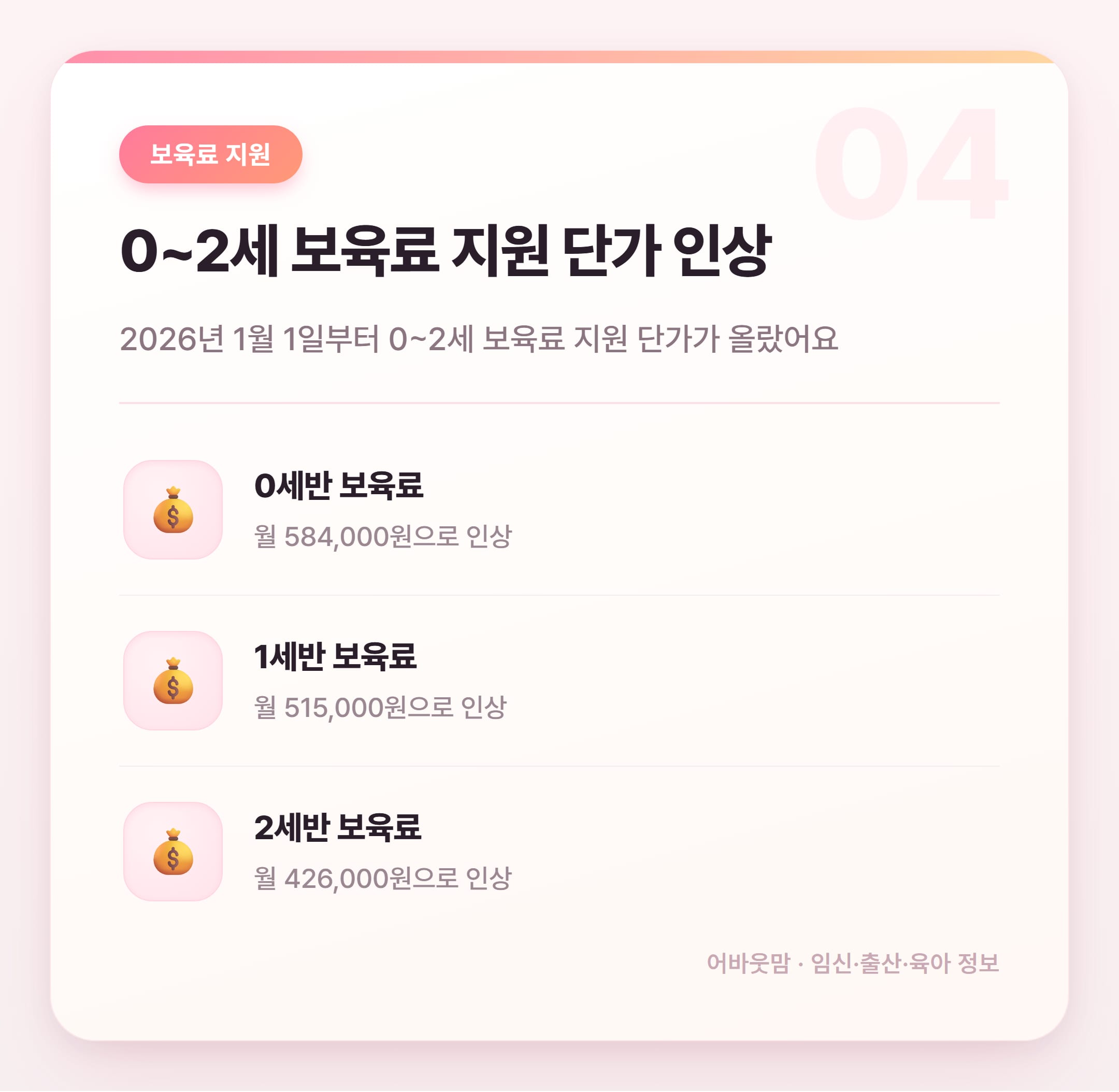 가정어린이집 장점과 2026년 달라진 것들 설명 카드