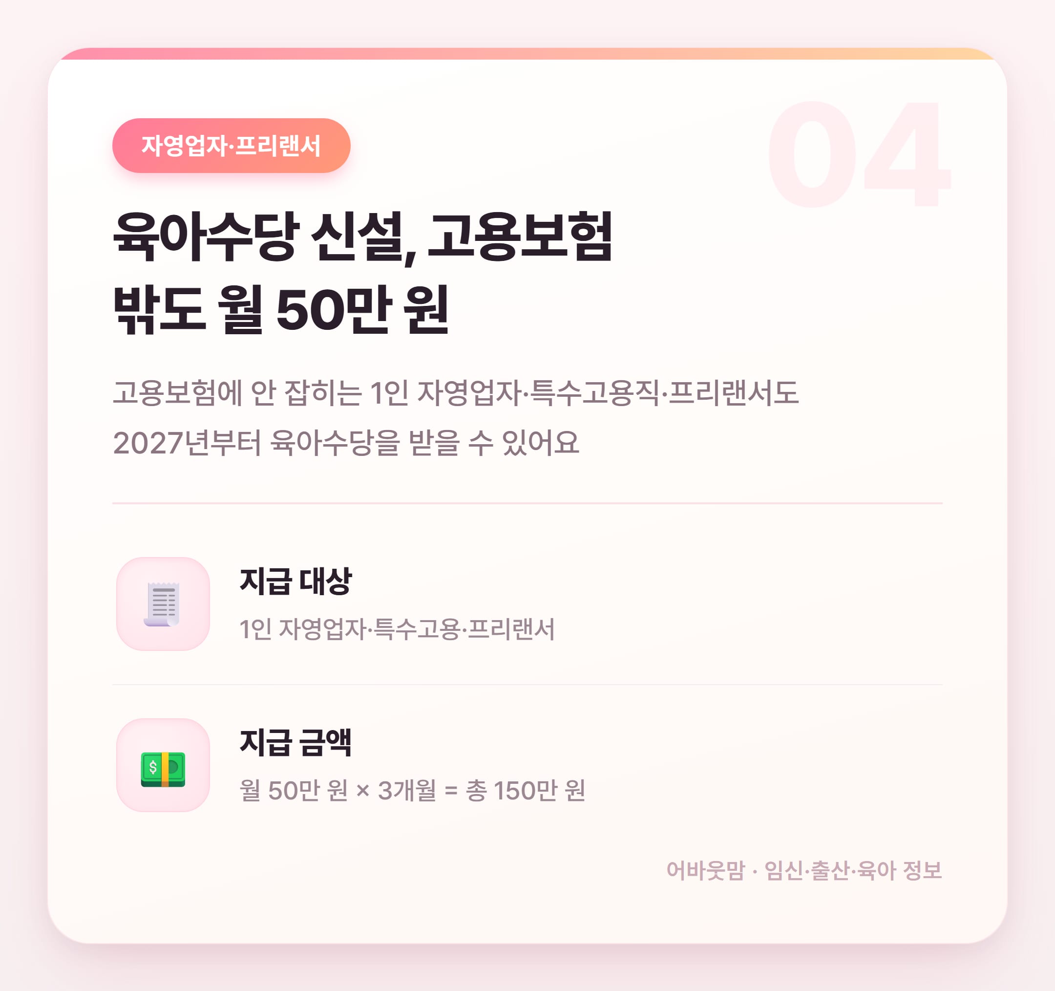 내년 출산지원금 총정리 2026년 최신 설명 카드