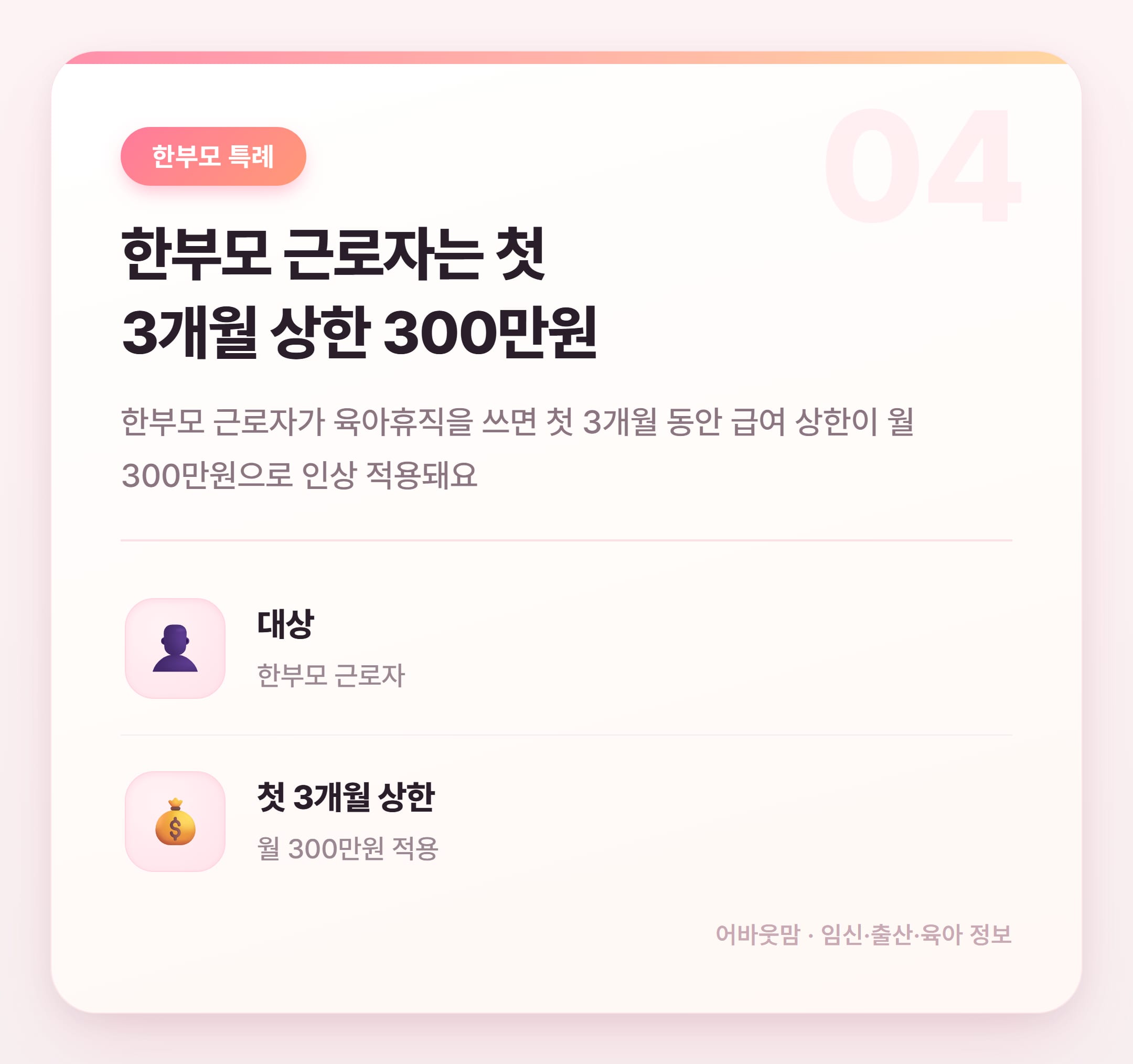 2026년 육아휴직 급여 얼마나 받을 수 있을까 설명 카드