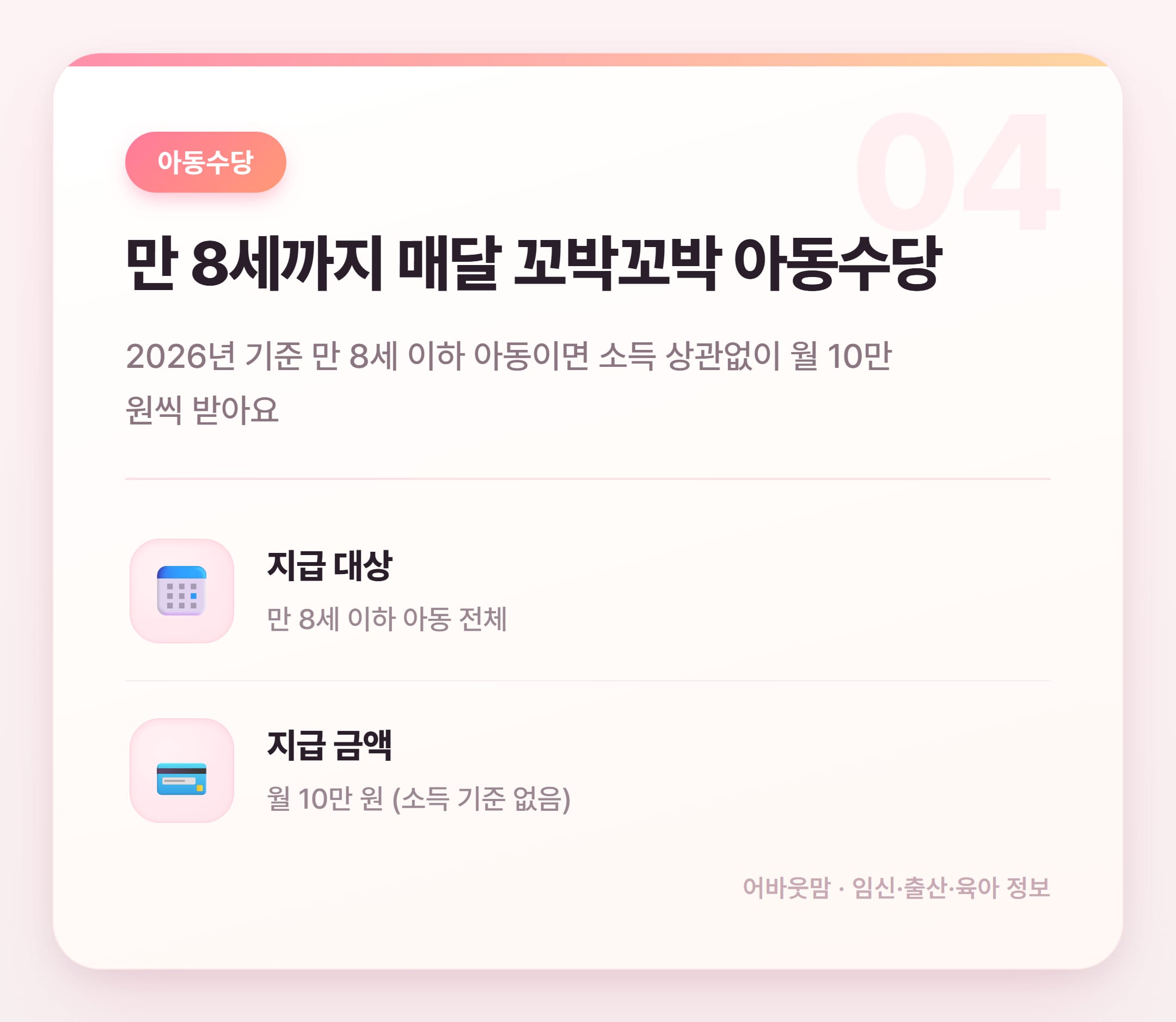 산후조리원 지원 2026년 빠짐없이 받는 법 설명 카드