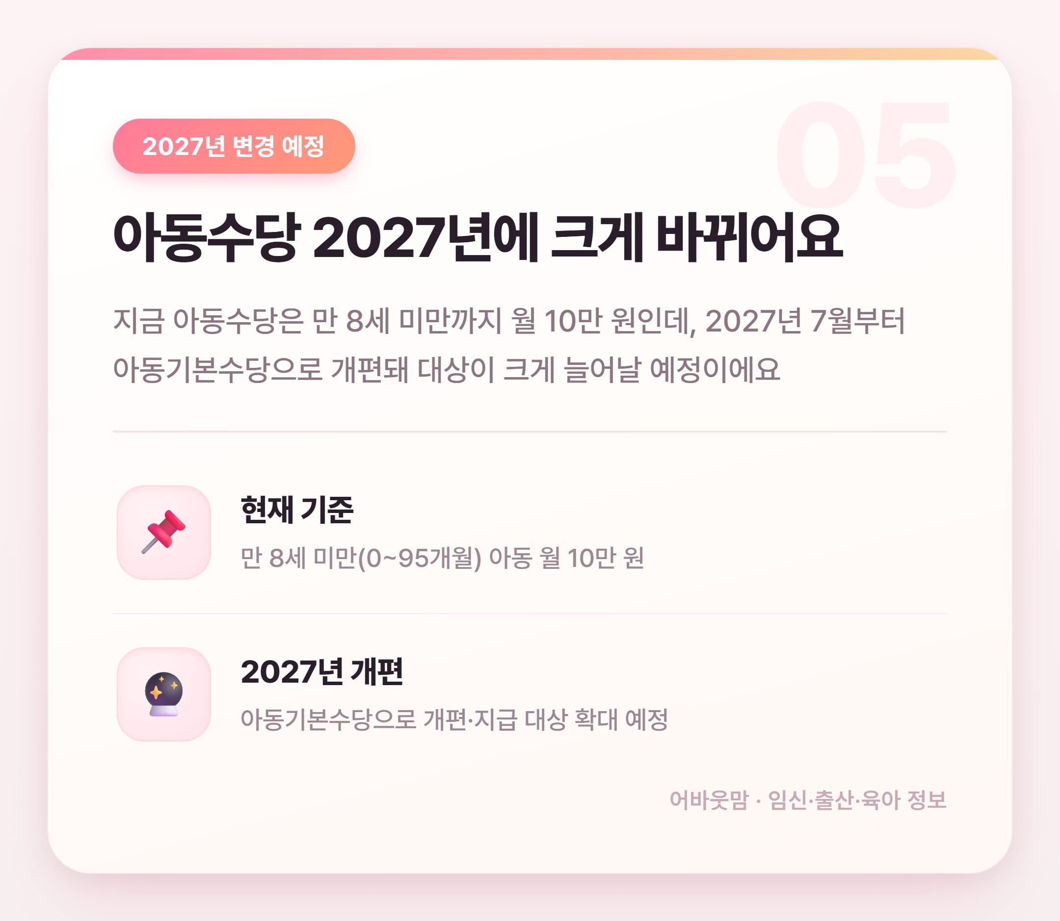 기저귀바우처 기간·신청 방법 2026년 총정리 설명 카드