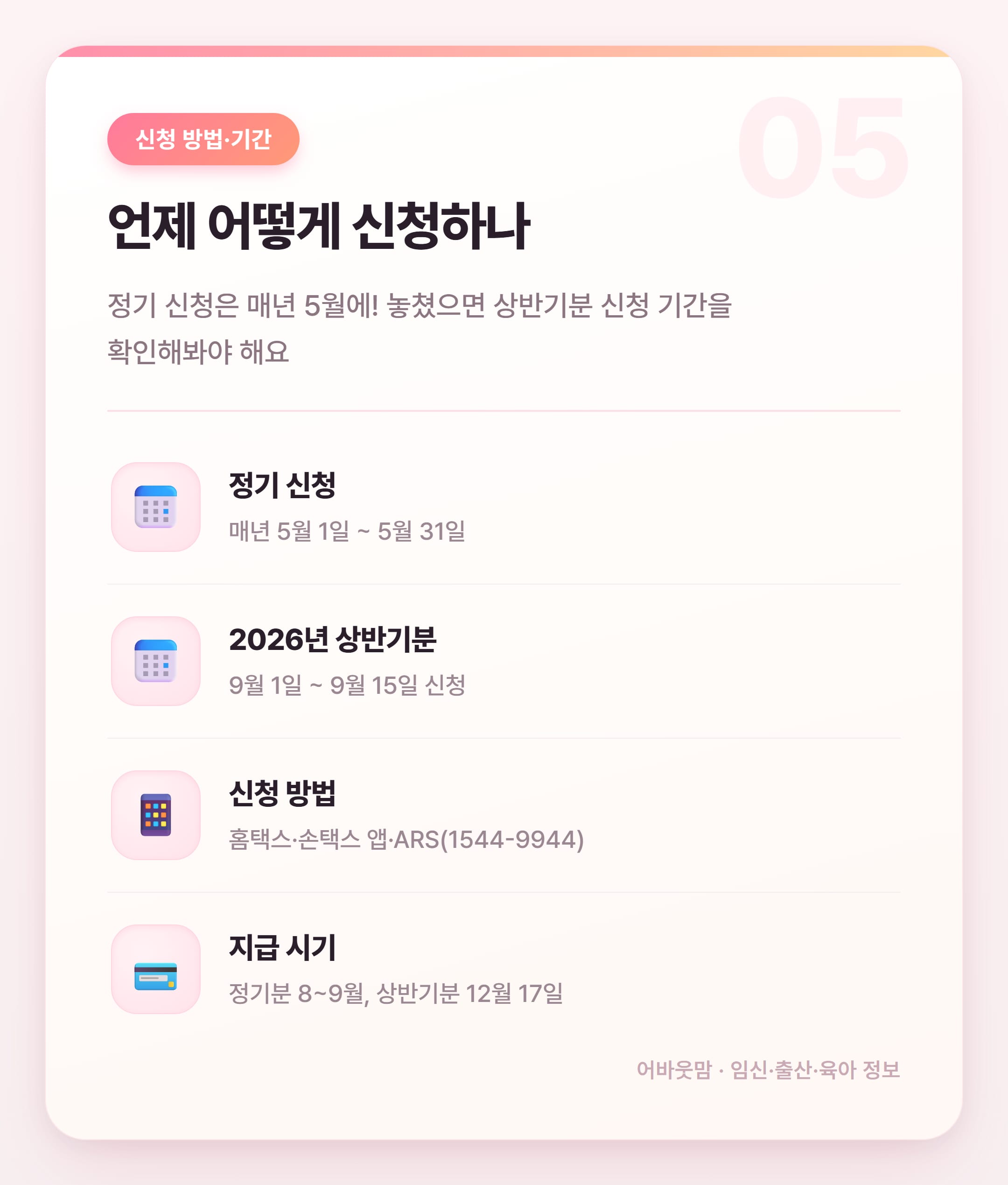 2026년 근로장려금 기준 총정리 설명 카드