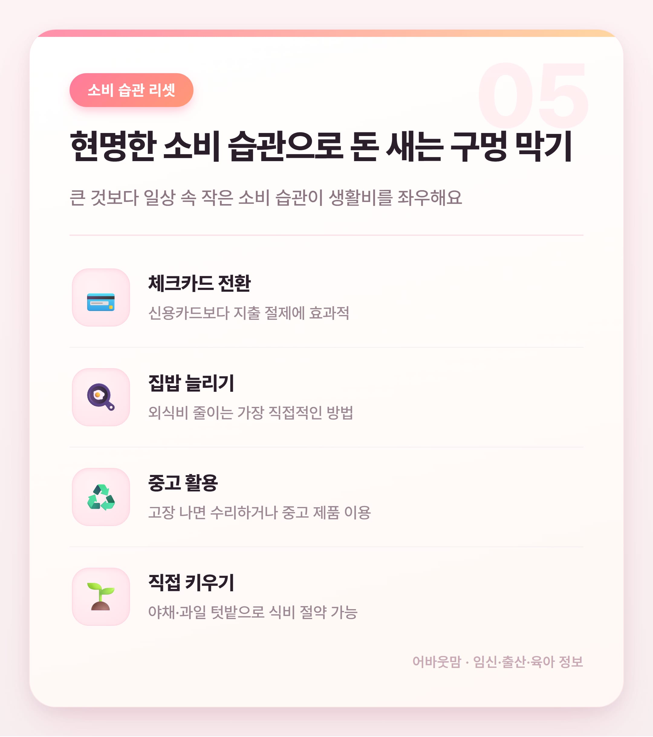 생활비 절약 앱 총정리 2026년 최신판 설명 카드