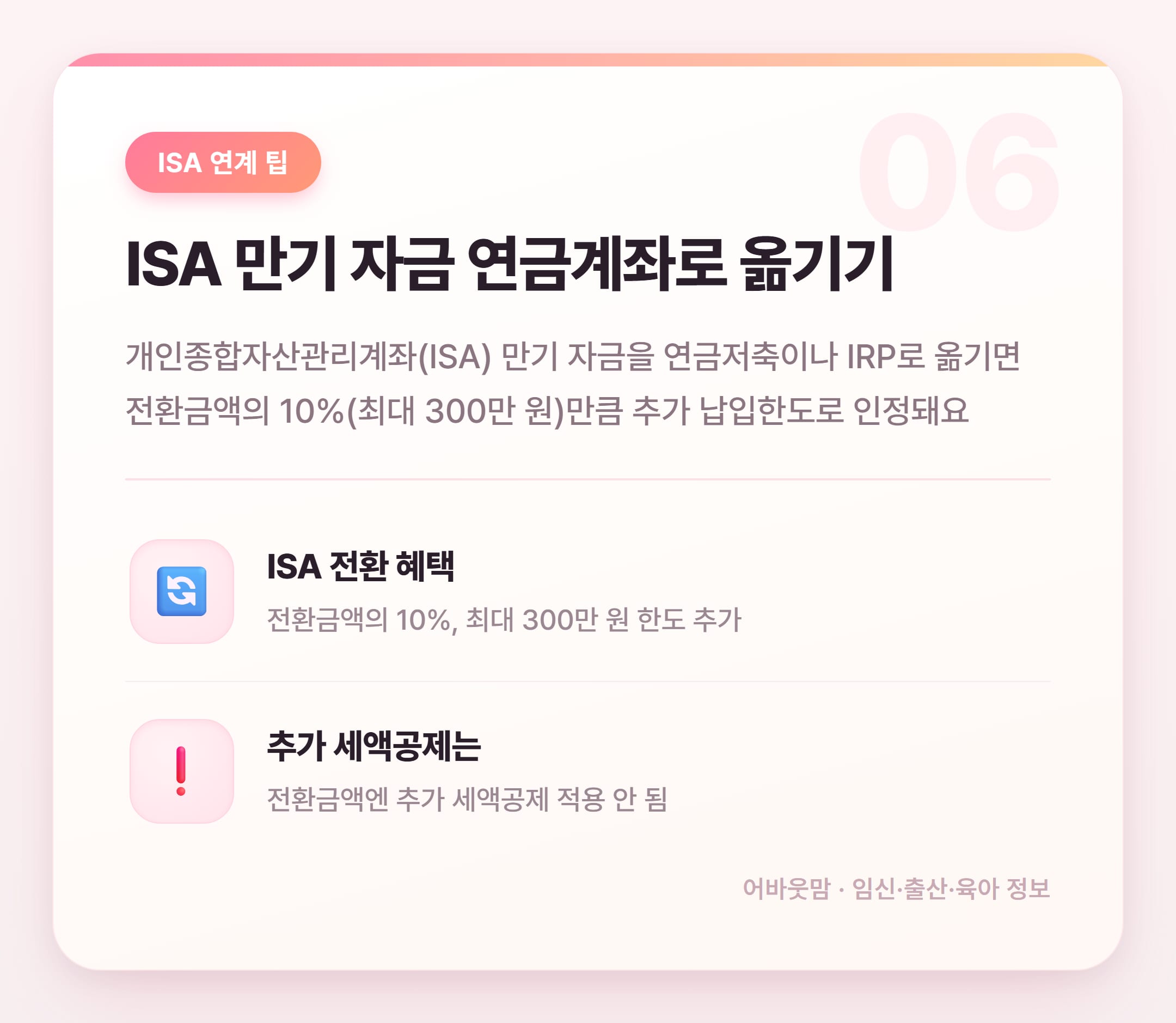 연금저축 세액공제 한도 2026년 총정리 설명 카드