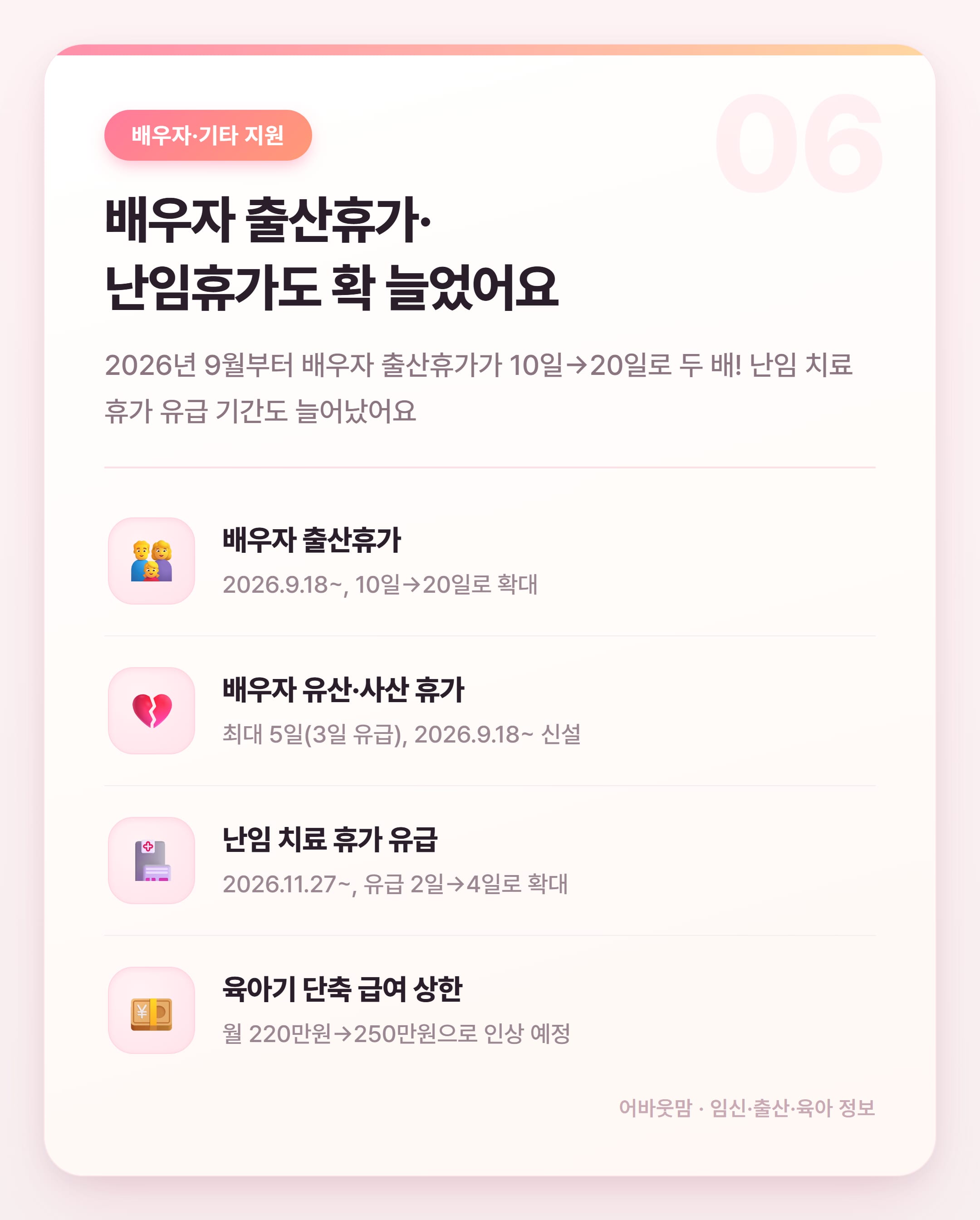 2026년 육아휴직 급여 얼마나 받을 수 있을까 설명 카드
