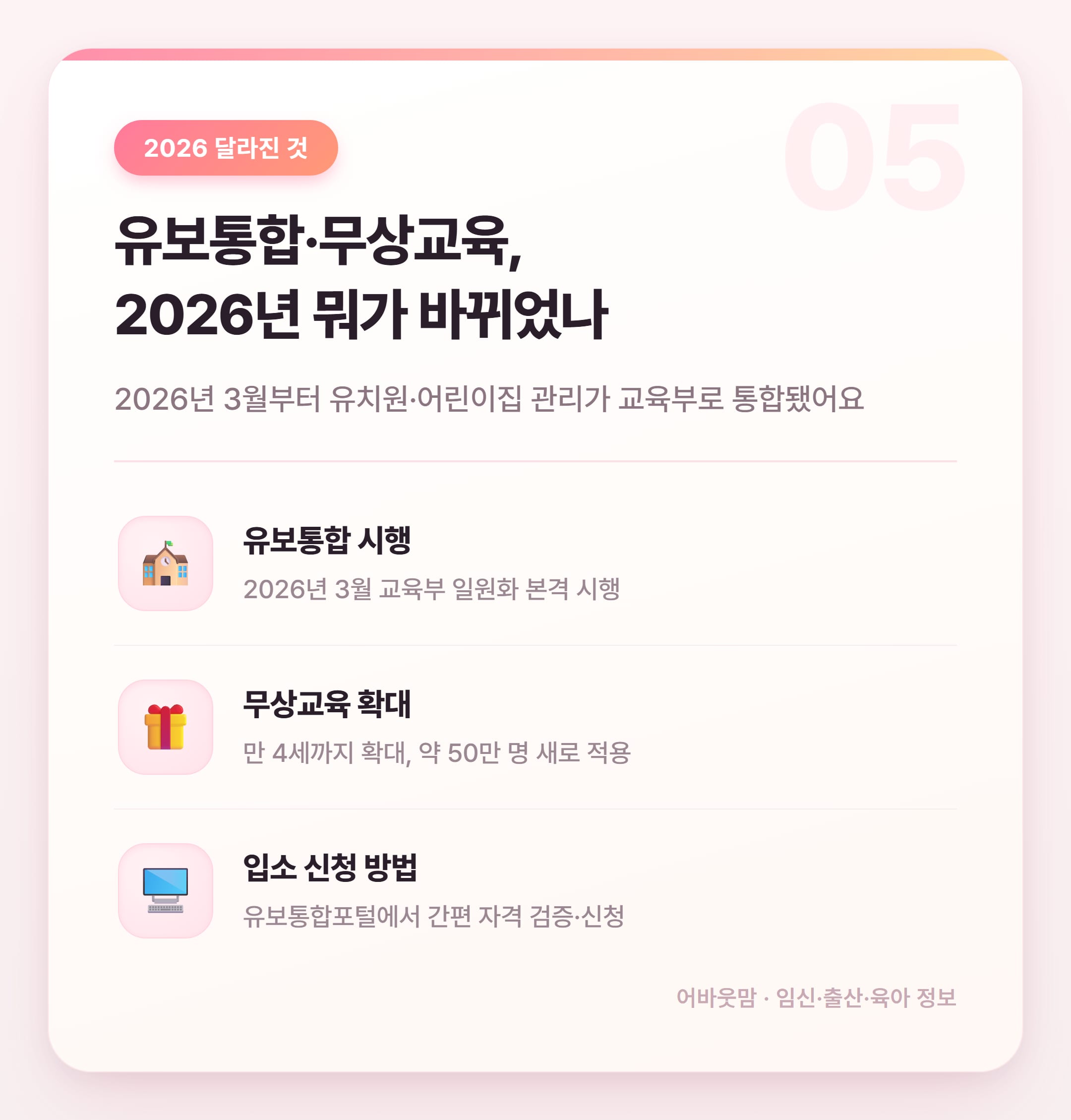 유아 한글 공부 교재 고르는 법 2026 설명 카드