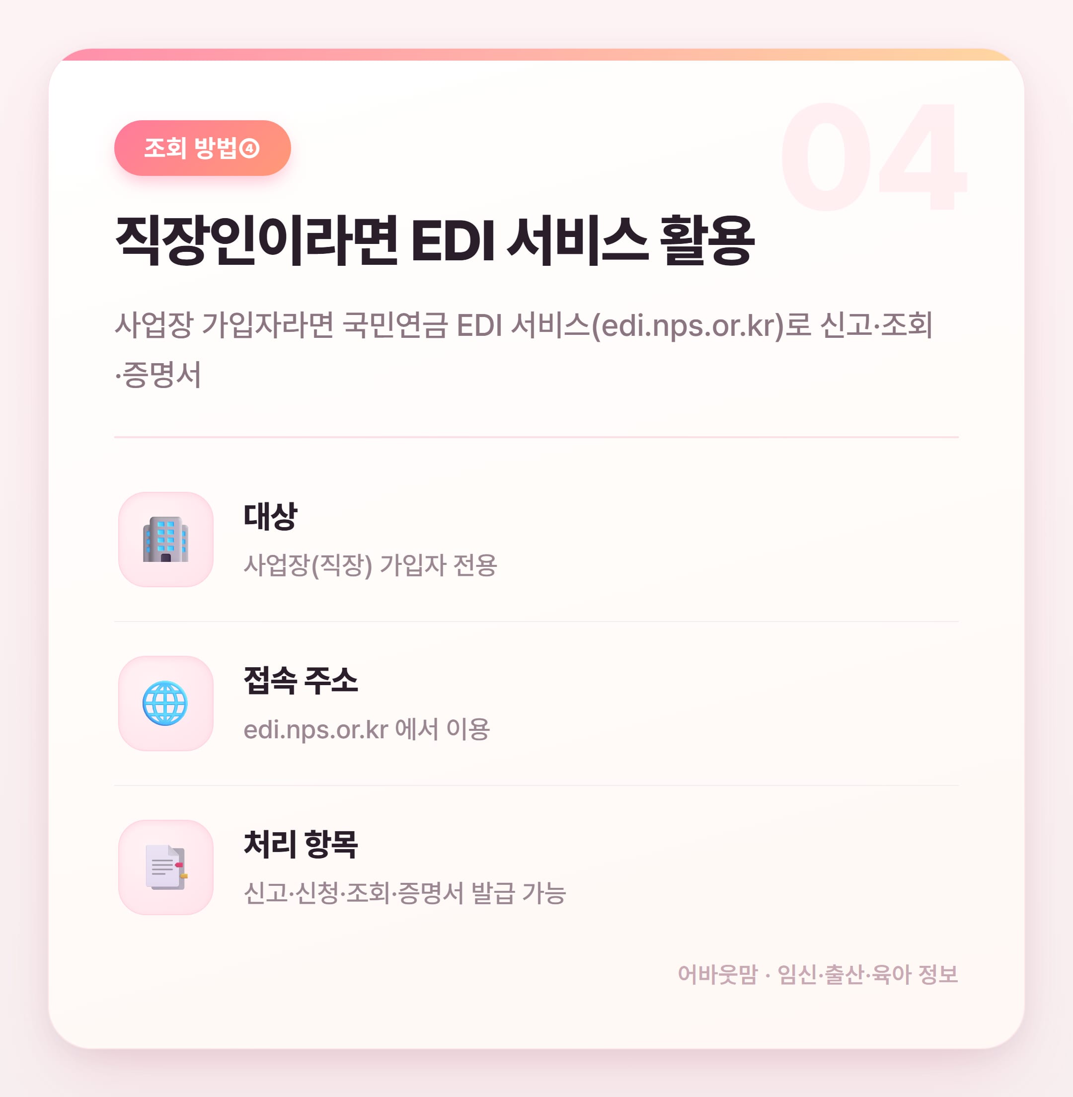 국민연금 납부액 조회 방법 총정리 2026 설명 카드