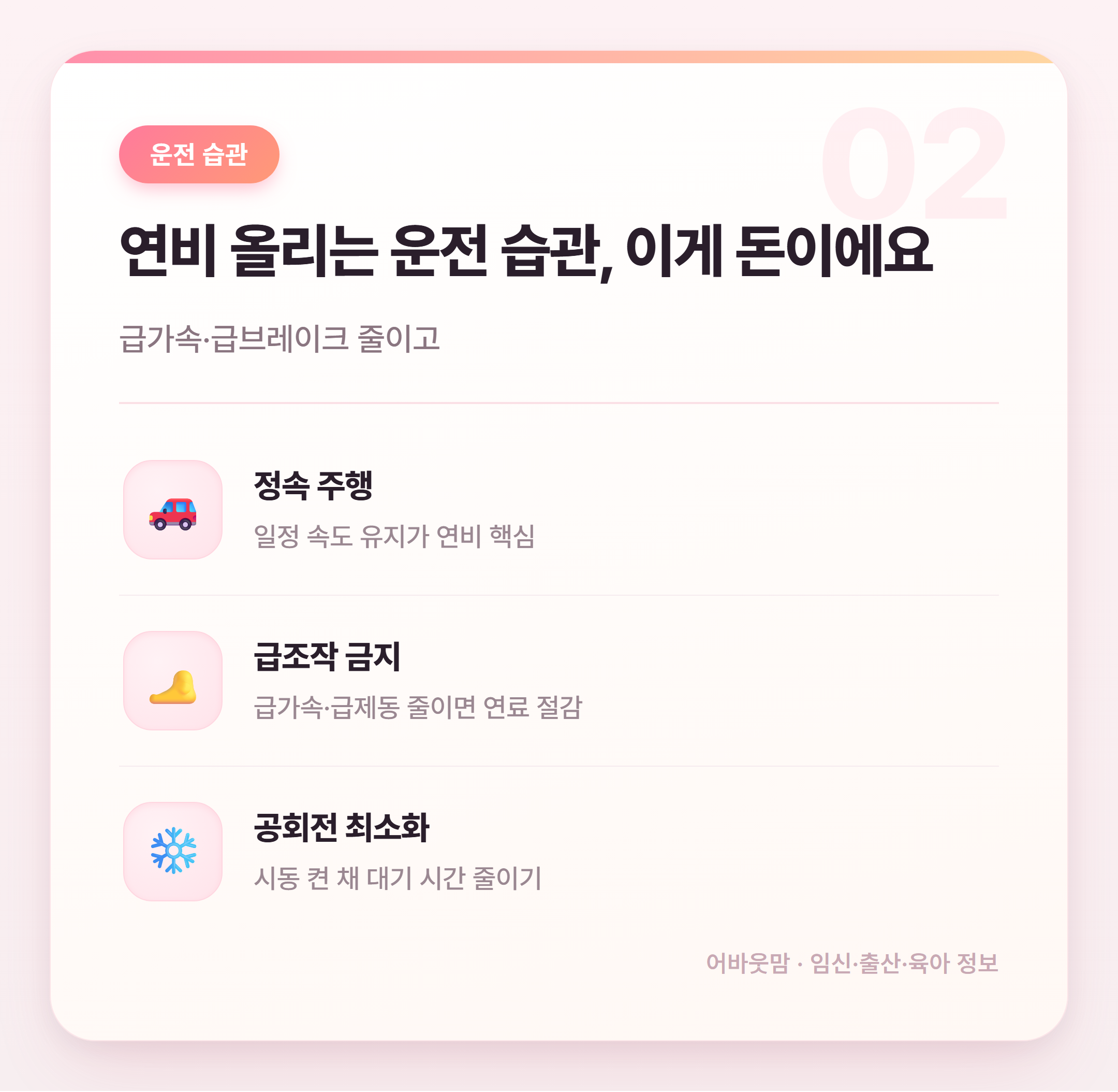 자동차 유지비 절약 실전 팁 총정리 설명 카드