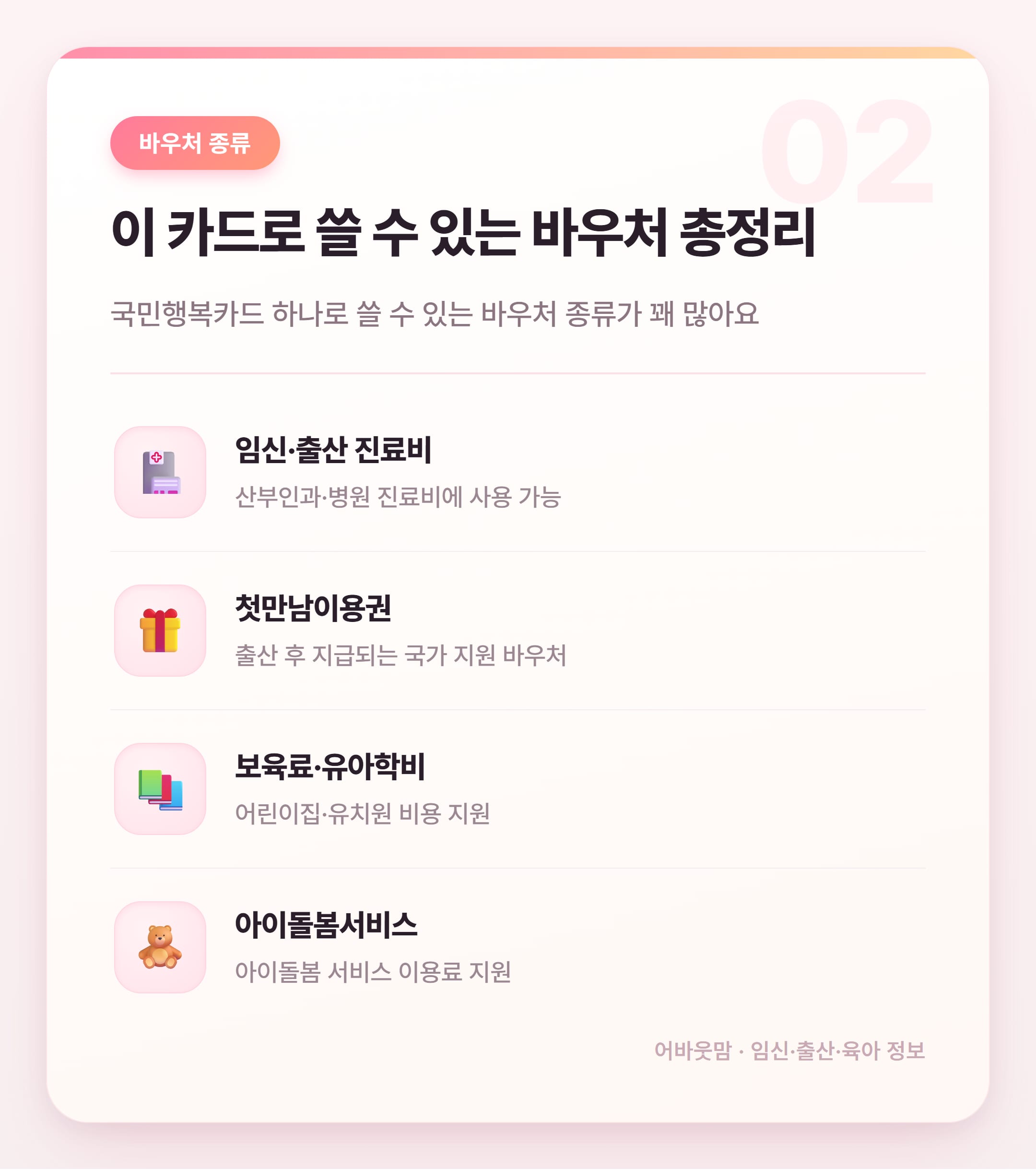 국민행복카드 바우처 신청, 삼성카드로 하는 법 설명 카드
