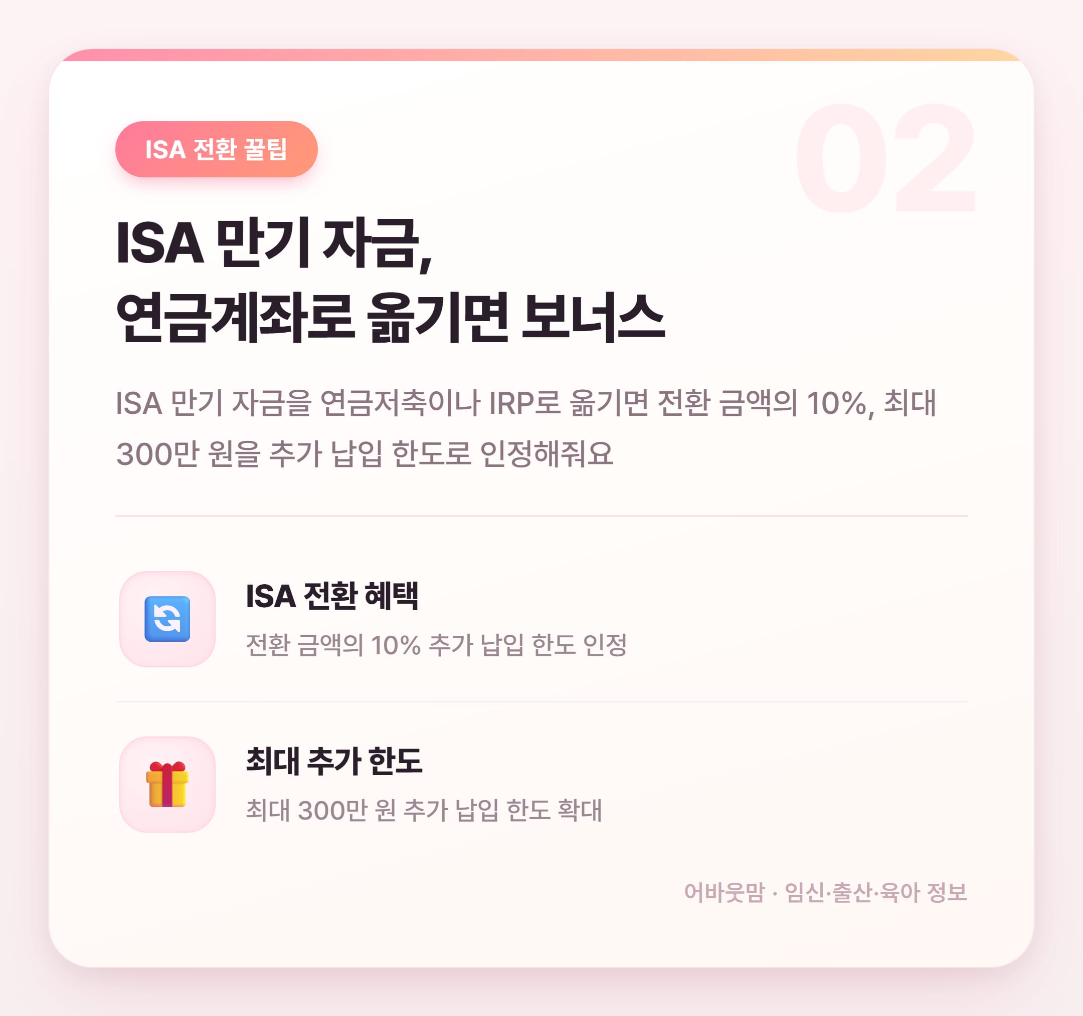개인연금저축 세액공제 한도와 절세 총정리 설명 카드