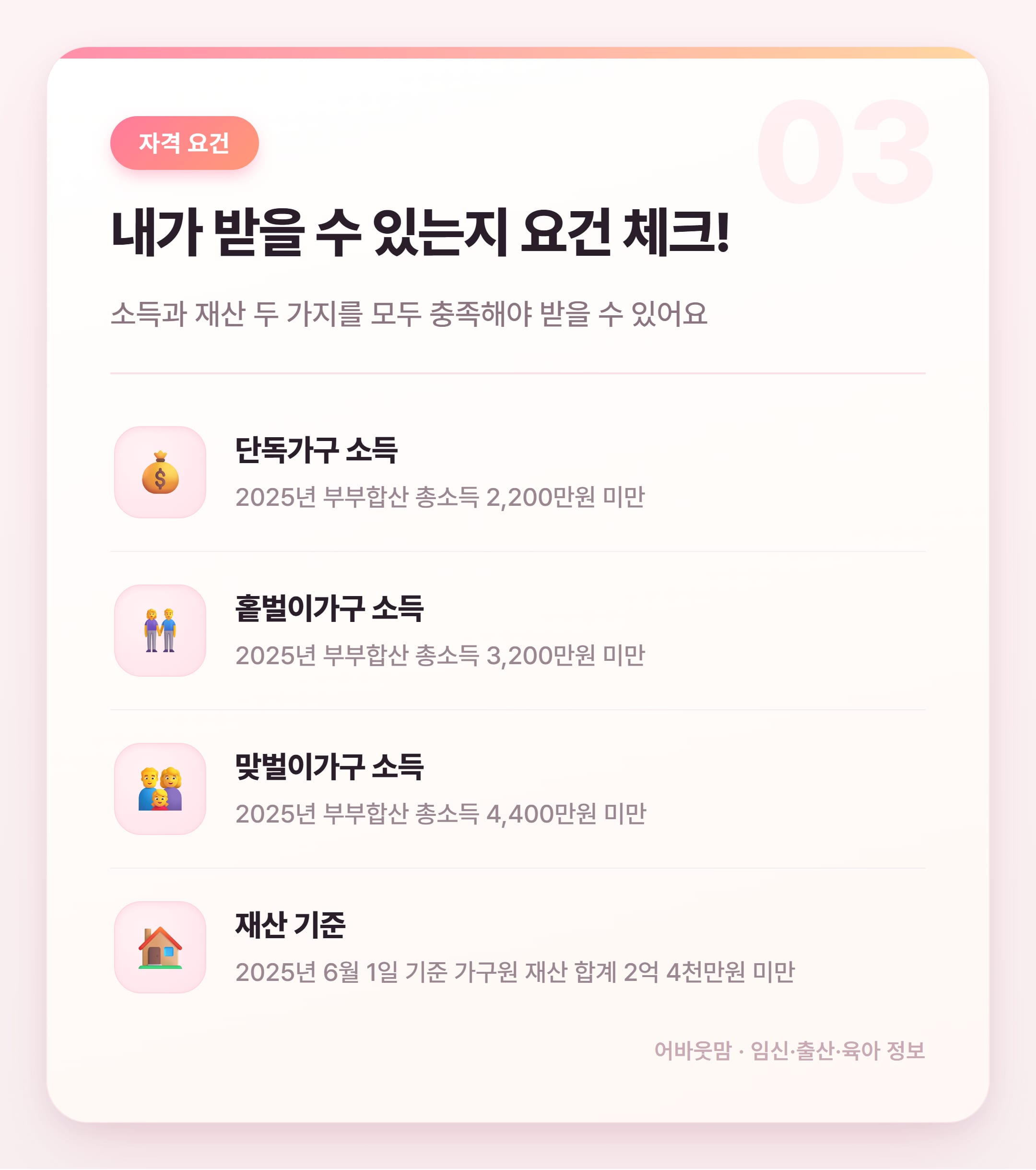 자녀장려금 지급일·신청 방법 총정리 설명 카드