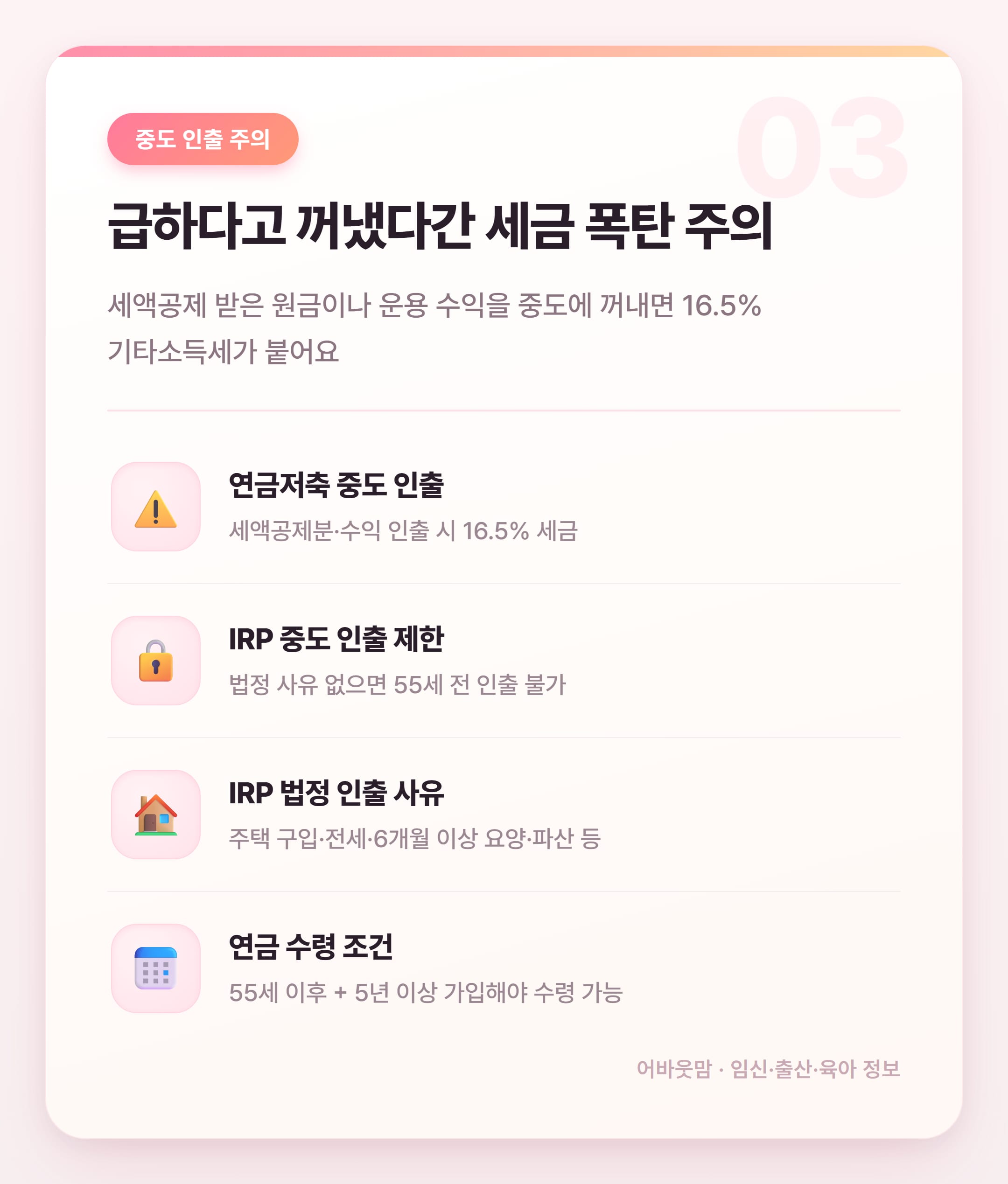 개인연금저축 세액공제 한도와 절세 총정리 설명 카드