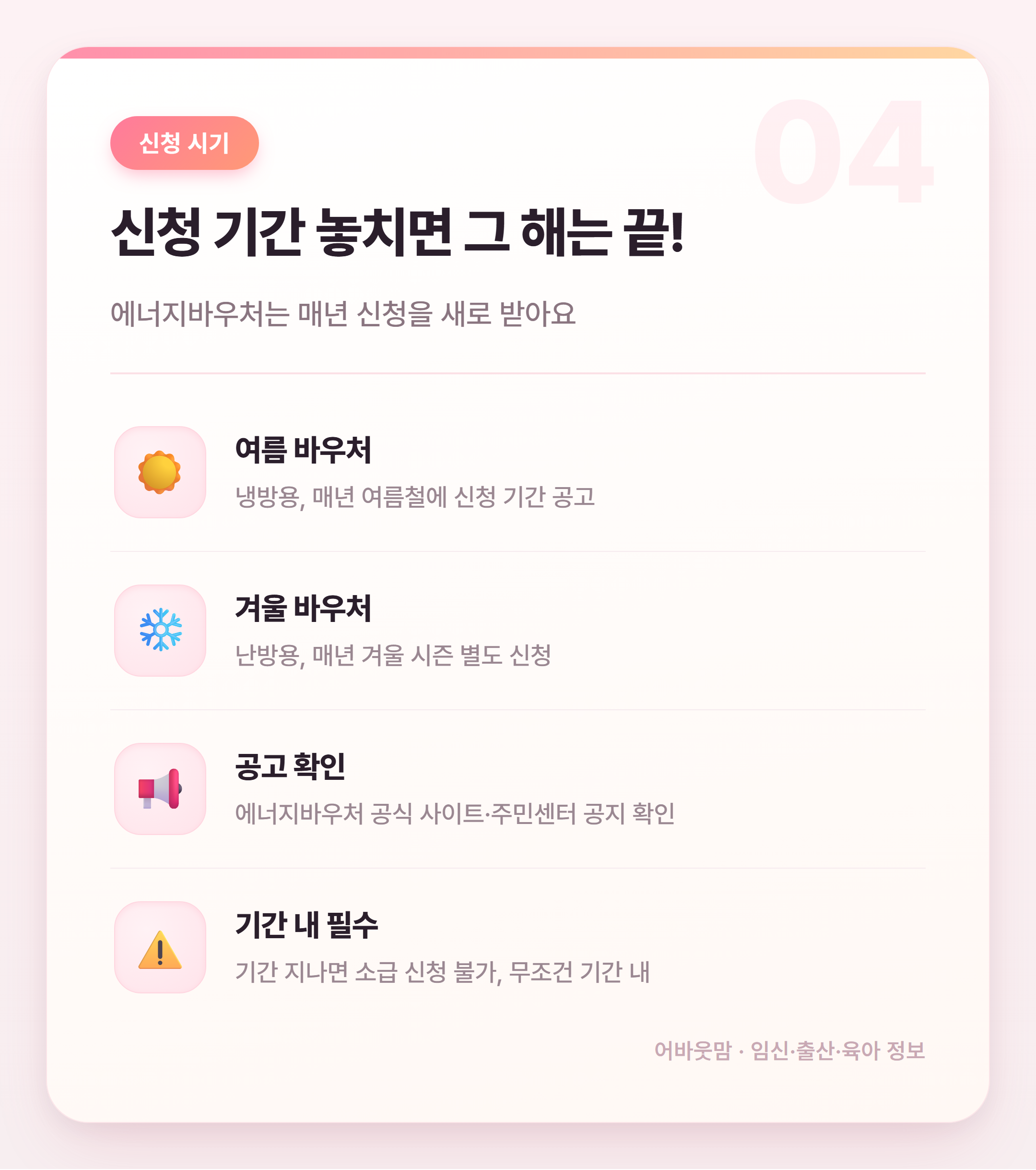 에너지바우처 신청 방법과 대상 총정리 설명 카드