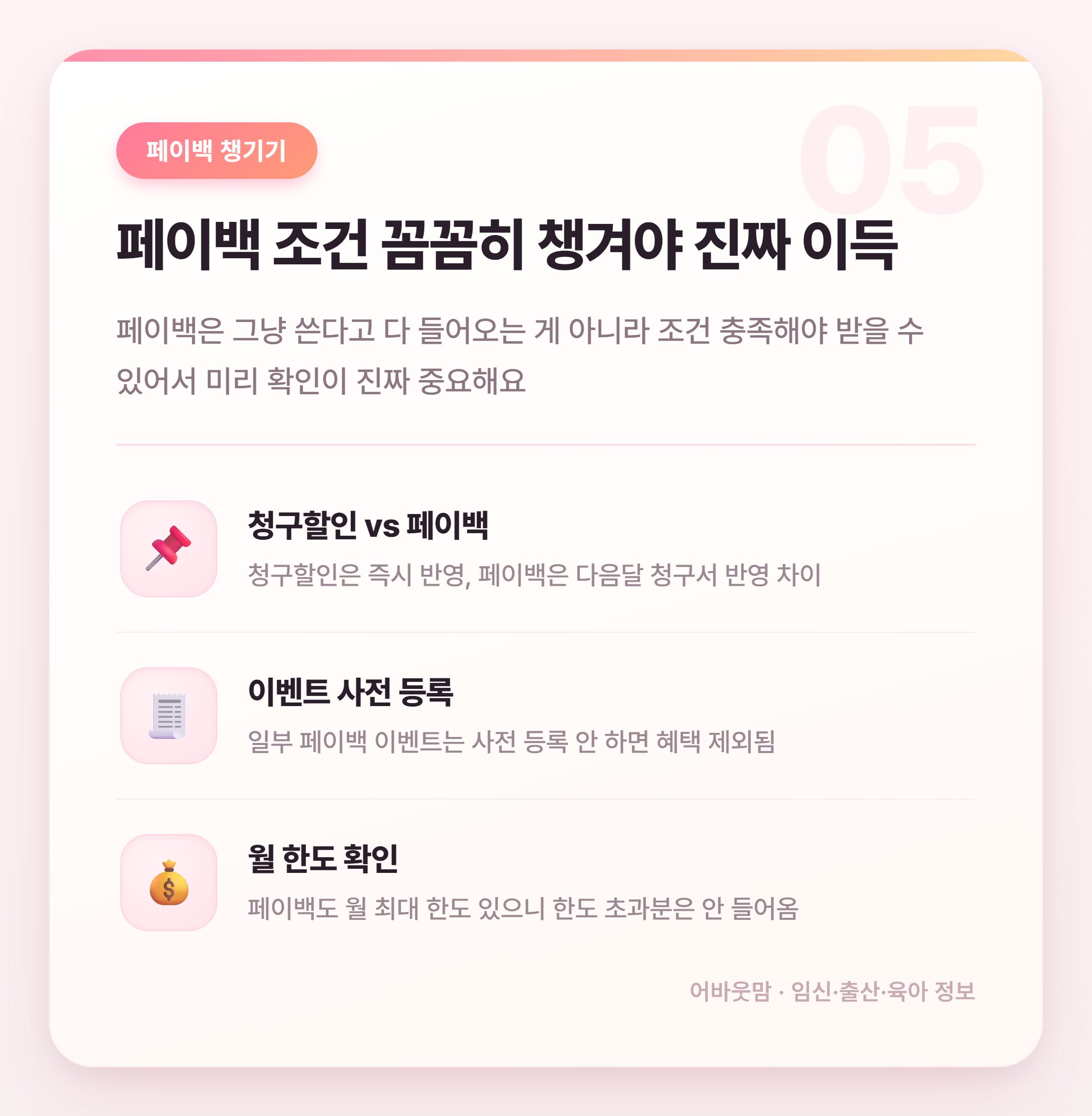 카드 포인트·페이백 최대로 챙기는 법 설명 카드