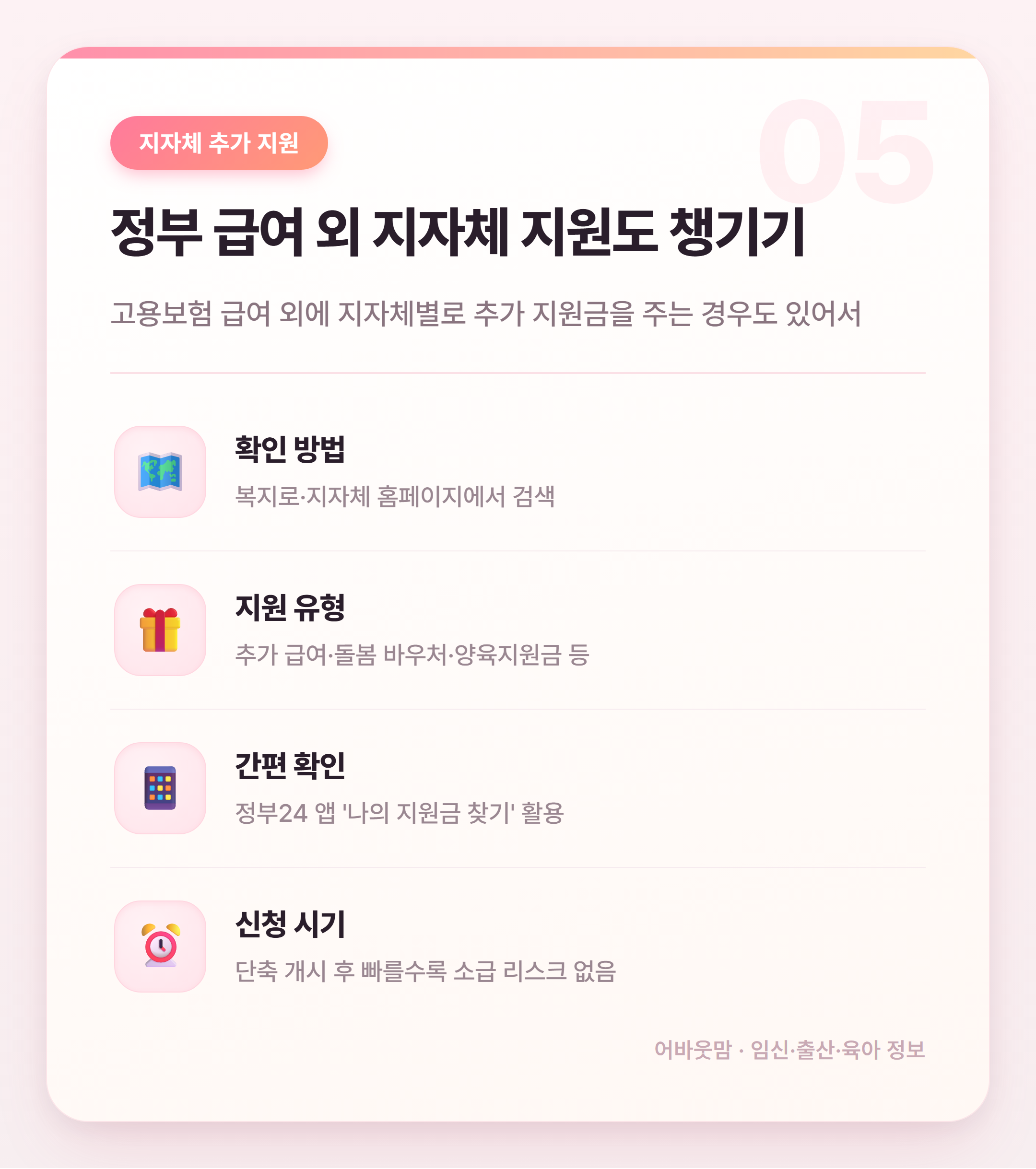 육아기 근로시간 단축 급여 제대로 받는 법 설명 카드
