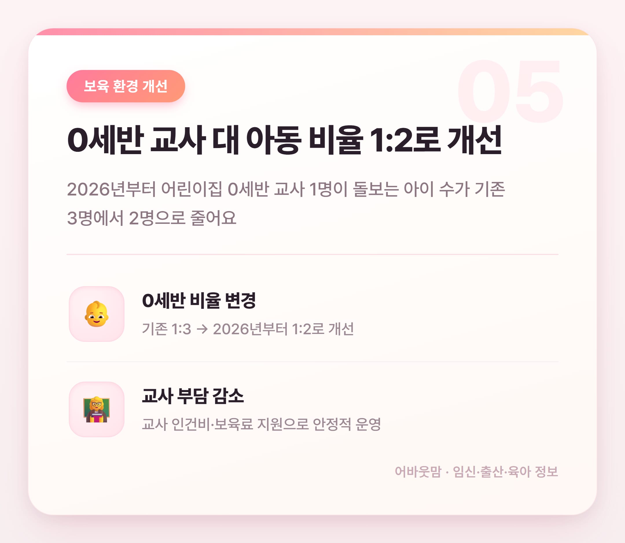 어린이집 입소대기 취소 전 꼭 확인할 것 설명 카드