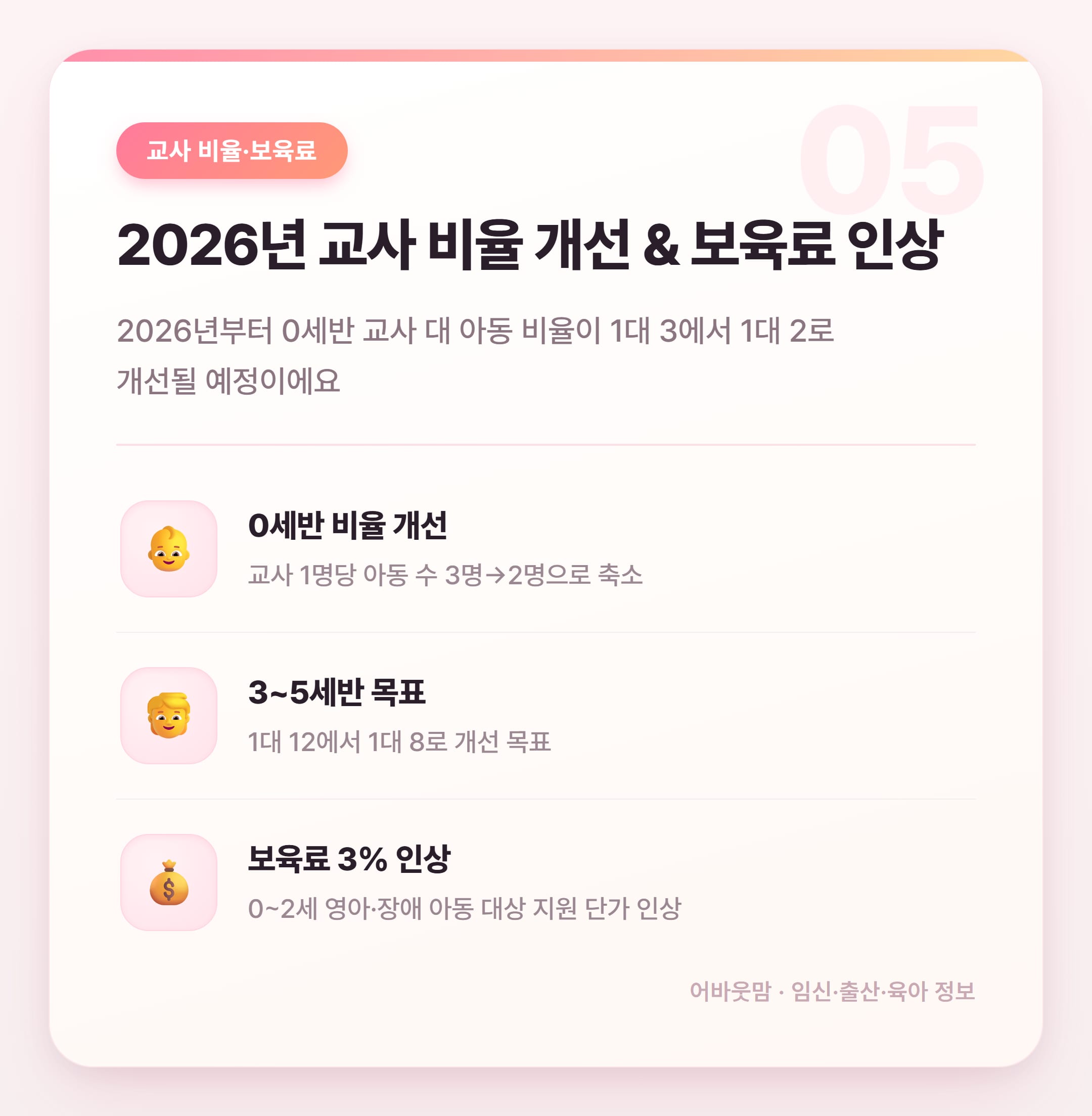 어린이집 적응기간 한달, 이렇게 하면 달라져요 설명 카드