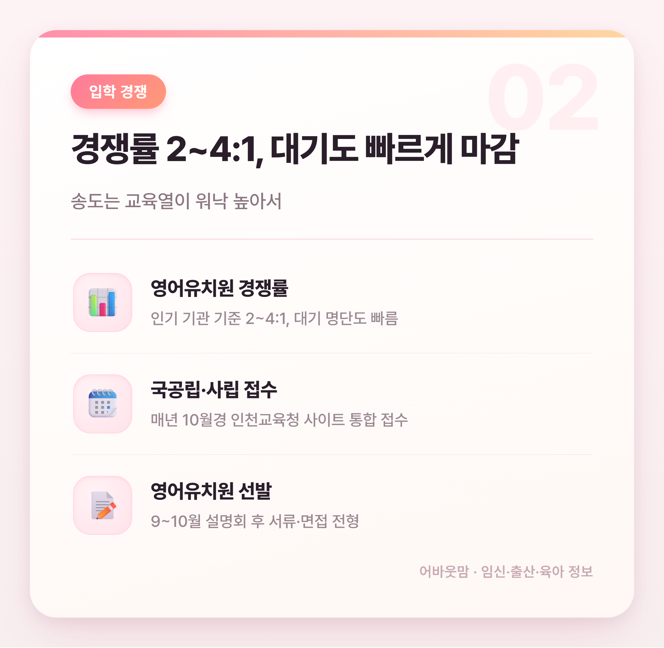 송도 놀이학교 vs 유치원 비용·입학 총정리 설명 카드