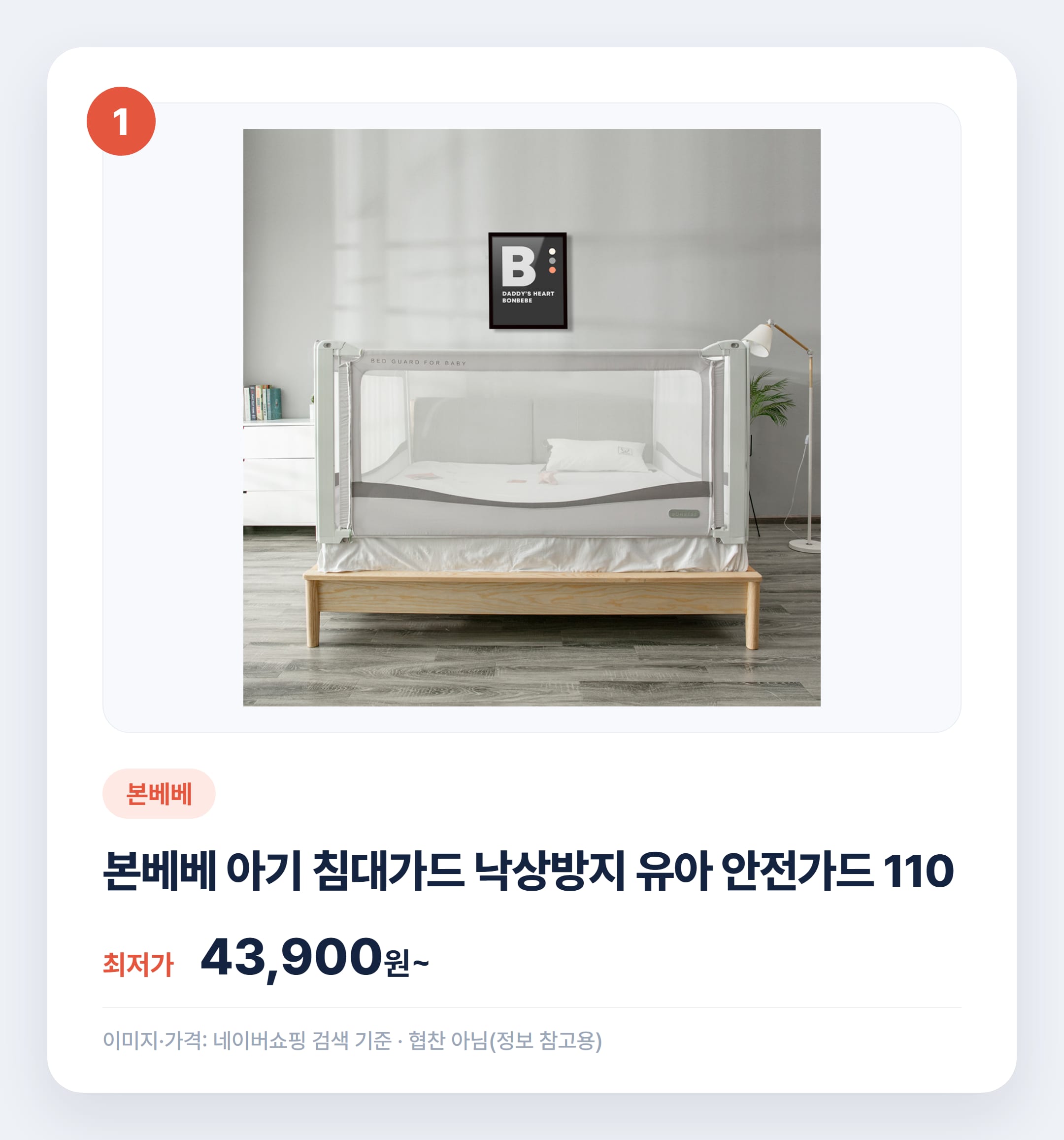 아기 침대가드 인기 상품 비교 2026 설명 카드