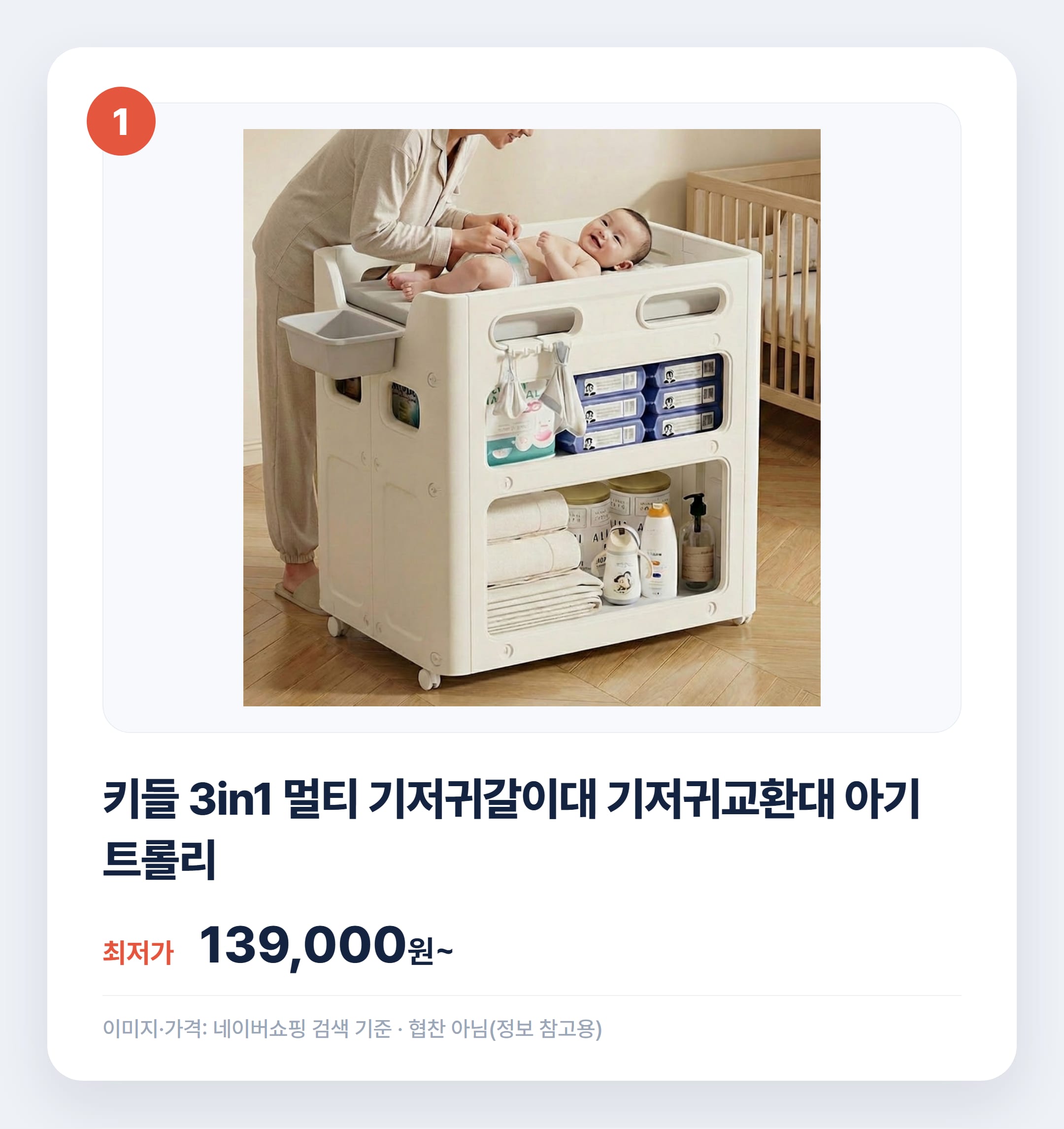 기저귀갈이대 인기 상품 비교 2026년 추천 설명 카드