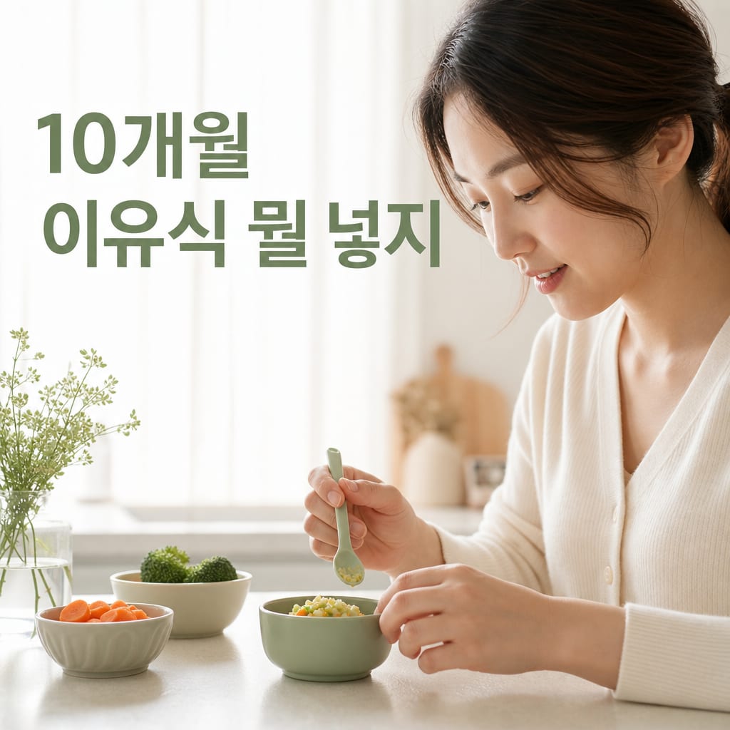 10개월 아기 이유식 재료 뭘 줘야 할까 설명 카드