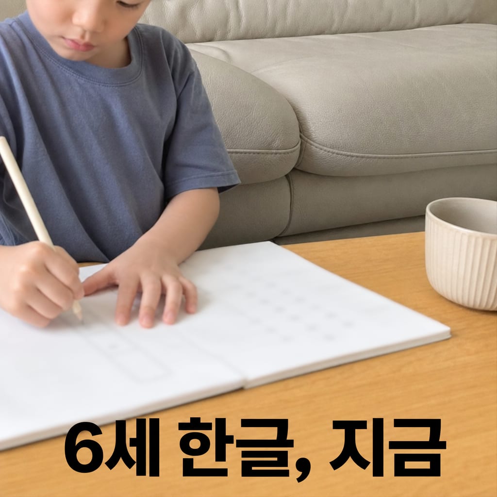 6세 한글공부 언제 어떻게 시작할까 설명 카드